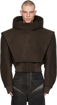 Rick Owens Brown Porterville Tatlin Flight Bomber Jacket