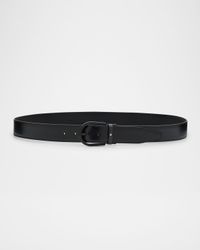 Men's Horseshoe-Buckle Leather Belt
