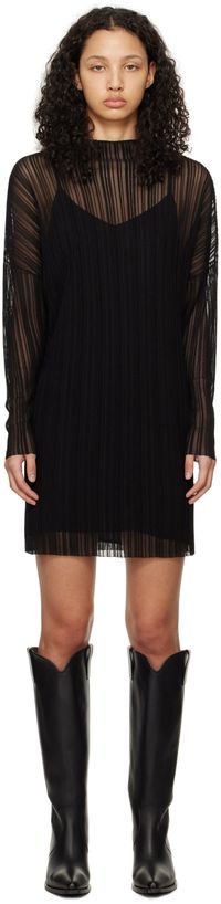 ANINE BING Robe courte Clare noire