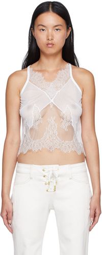 Dion Lee White Nylon Tank Top
