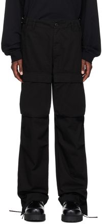 Givenchy Black Flap Pocket Cargo Pants