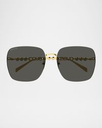 Metal Rectangle Sunglasses