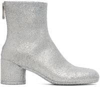 MM6 Maison Margiela Silver Glitter Boots