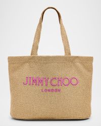 East-West Raffia Beach Tote Bag