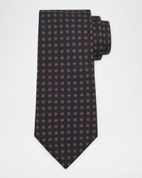 Men's Circle Medallion Mulberry Silk Tie