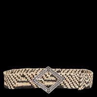 Ba&sh - Ceinture tressée en raphia - Taille 90 - Noir