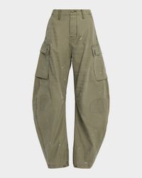 Barrel-Leg Cargo Pants
