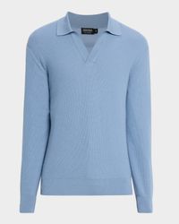 Men's Oasi Cashmere Johnny Collar Polo Sweater