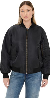 ANINE BING Leon Bomber Jacket Black L