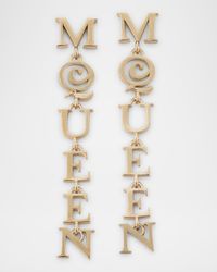McQueen Logo Drop Earrings
