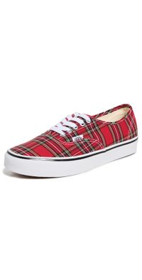 Vans Authentic Sneakers Plaid Red M 5.5/ W 7