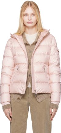 Moncler Pink Gles Hooded Short Down Jacket