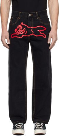 ICECREAM Black Running Dog Double Scoop Jeans
