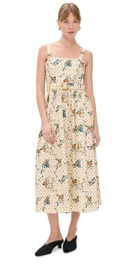 Borgo de Nor Ninet Cotton Dress Miniature Floral Cream 10