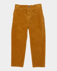 Boy's Journey Embroidered Cordroy Chino Pants, Size 4-12