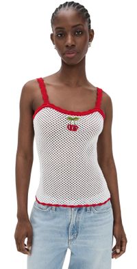 WAYF Marcie Embroidered Cami Ivory XS