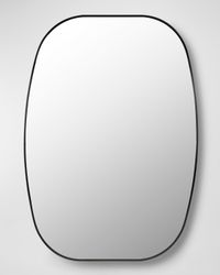 Aranya 41" Rounded Wall Mirror, Black