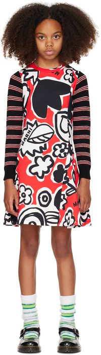 Marni Enfant | Robe rouge à motif graphique