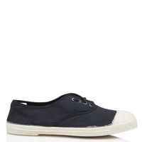 Bensimon - Tennis à lacets en toile de coton - Taille 41 - Noir