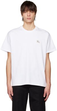 Burberry T-shirt blanc à ornements en verre taillé