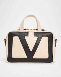 Viva Superstar Small VLOGO Leather Duffle Top-Handle Bag