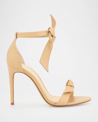 Clarita Bow-Tie Leather Sandals