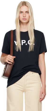 A.P.C. Navy Standard Grand 'V.P.C.' T-Shirt