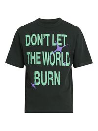 Men's Burn Crewneck T-Shirt - Black White - Size XS