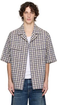 AMIRI Navy & Beige MA Quad Boucle Camp Shirt