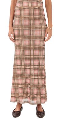 Another Girl Mesh Print Skirt Multi L