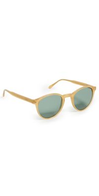Illesteva Como Sunglasses Blond w/ Olive Lenses One Size