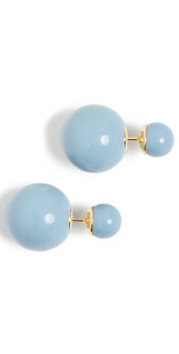 SHASHI Double Ball Earrings French Blue Blue One Size