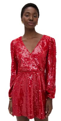 WAYF Whitney Cowl Back Dress Red S