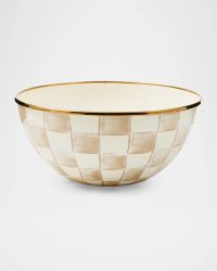 Mocha Check Small Everyday Bowl
