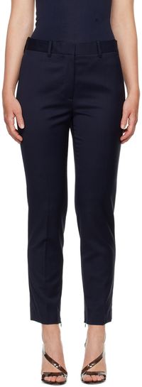 Helmut Lang Pantalon ajusté bleu marine