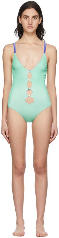Poster Girl SSENSE Exclusive Green Andie Swimsuit