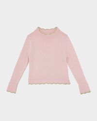 Girl's Skyway Scalloped Top, Size 12-14