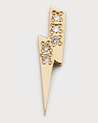 Lightning Bolt Single Stud Earring with Diamonds