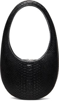 Coperni Black Python Embossed Swipe Bag