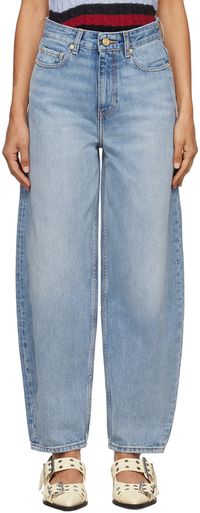 GANNI Blue Stary Jeans