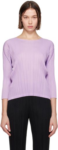 PLEATS PLEASE ISSEY MIYAKE Purple Mellow Pleats Top