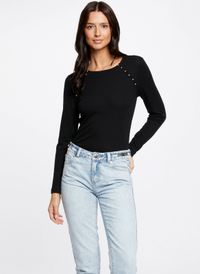 Morgan - Tee-shirt col rond ajusté - Taille XL - Noir