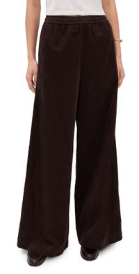 ATM Anthony Thomas Melillo Corduroy Wide Leg Pull On Pants Dark Chocolate S