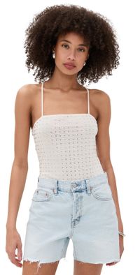 Dur Doux Madison T-Strap Bodysuit Cream Stud XS