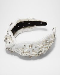 Knotted Pearl Floral Brocade Headband