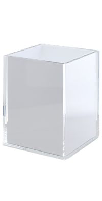 Tizo Design Acrylic Waste Basket with White Insert White One Size