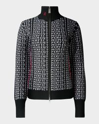 Monogram Merino Wool Knit Zip Sweater