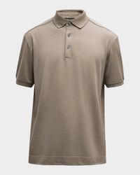 Men's Cotton and Silk Polo Shirt