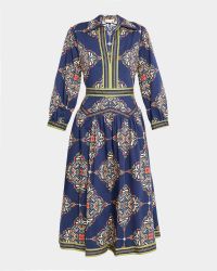 Lola Medallion-Print Midi Shirtdress