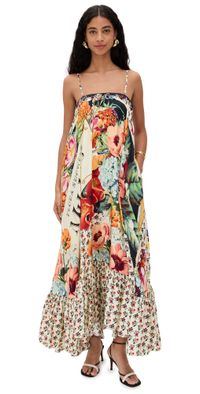 Camilla Silk Maxi Dress Aromatic Amor S